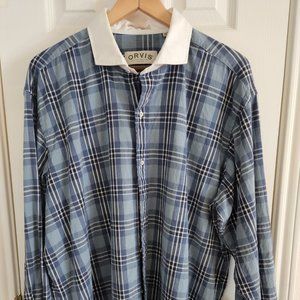 Orvis - Men's 'Classic Nova' Blue Plaid Shirt - Size XL